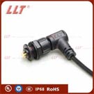 M12-注塑式公接頭公針90度